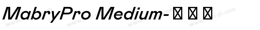 MabryPro Medium字体转换